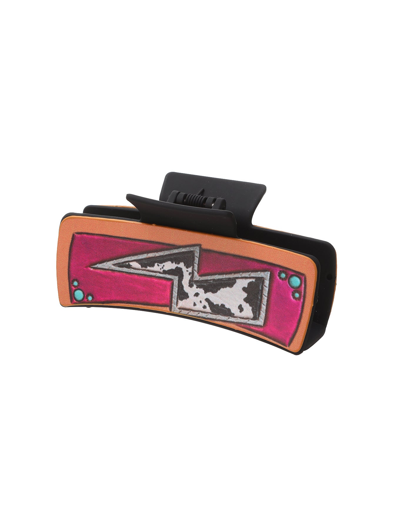 Wholesale Western Style Cactus Butterfly Leather Hair Clip Shark Clip Combination